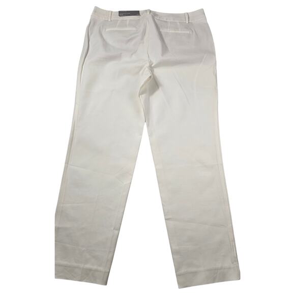 NWT talbots Hampshire ankle picket lined white dress pants stretch comfort 14 - Picture 2 of 9